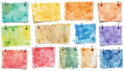 Expressive colorful watercolor artwork