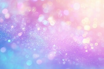A glittering background with sparkling glimmers, featuring an abstract blurred backdrop with circles and a modern design overlay. The blue, purple, and golden backdrop shimmers with glowing sparks