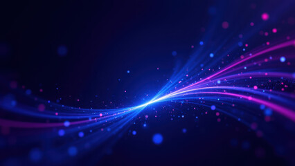 Fototapeta premium Dynamic abstract digital background with purple and blue neon glows suitable for tech or DevOps themes.