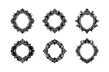 Obraz premium Set of gothic inspired ornamental