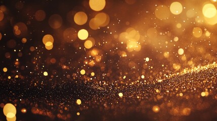 Golden glitter bokeh background