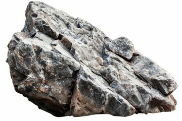 Large gray rock isolated on white background. Artificial intelligence image