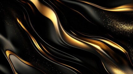 Gold, black, swirl, texture, abstract, background, design, luxury