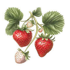 set of strawberries