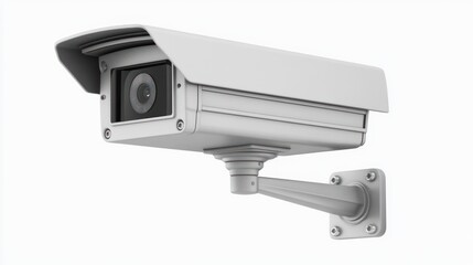 White security camera outdoor surveillance