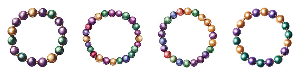 Shiny Bead Necklaces for Festive Celebrations and Decor