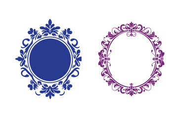 vintage frame featuring decorative swirls and floral elements