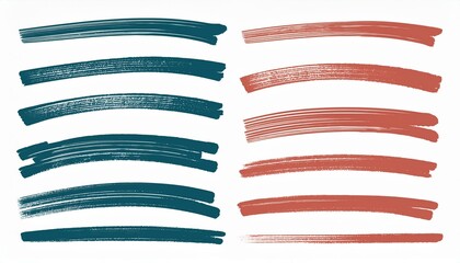 Line marker stroke underline. Marker highlight brush effect. Handwriting vector brush underline stroke set for accent, text highlight element.