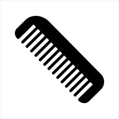 Hair comb icon vector. Hairstyle illustration sign. Barber shop symbol. Hairdresser logo, with white background