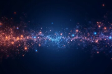 Obraz premium Abstract Cosmic Background with Glittering Stars and Light Effects