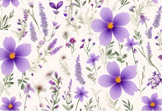 Lila Bl&uuml;ten pattern