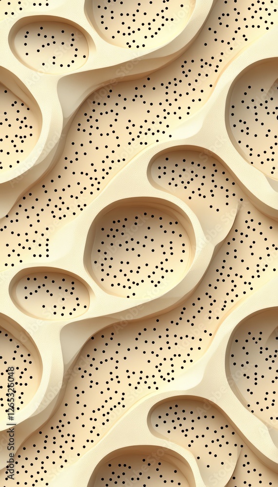 Aufkleber seamless 3d low profile wave texture. delicate minimalist pattern. gradient design in light yellow.
