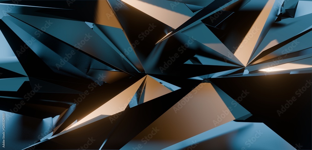 Poster abstract gray background geometric pattern of design 3d render