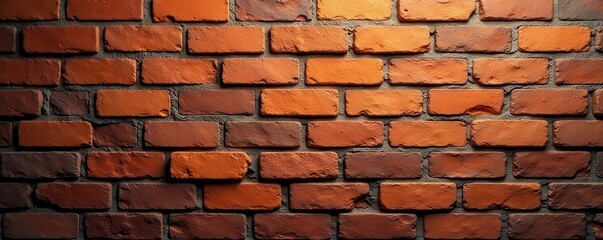 Obraz premium Timeworn brick wall, textured surface, aged effect, aged, brown