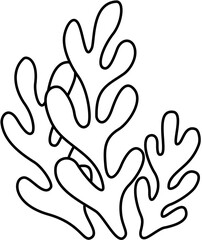 Obraz premium Coral Outline Coloring image