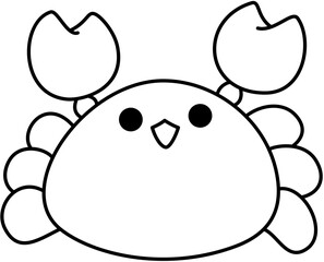 Crab Outline Coloring image