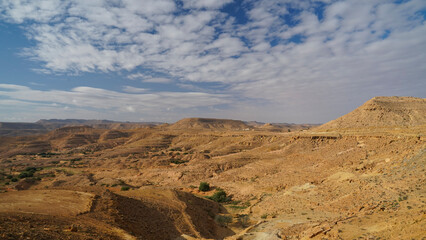 Ksar Al-Kharashifa,governatorato di Tataouine, Tunisia, resti del villaggio fortificato Berbero...