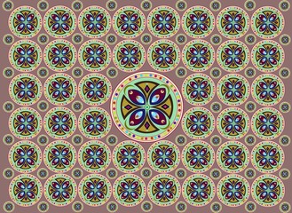 Background with a mandala-style motif. homogenous background. Graphic illustration. Luxurious royal design for backgrounds, mock-ups, and other usages.