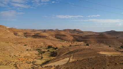 Ksar Al-Kharashifa,governatorato di Tataouine, Tunisia, resti del villaggio fortificato Berbero...