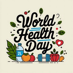 Naklejka premium World Health Day