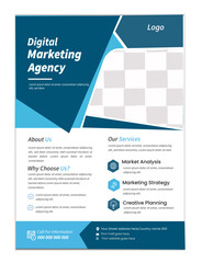 Corporate A4 Size business flyer, Geometric shape, editable vector template design,marketing, business proposal, promotion, advertise.