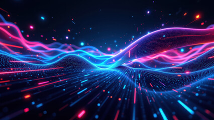 Obraz premium Dynamic digital illustration showcasing a vibrant array of Ci/CD pipelines, Docker containers, Kubernetes clusters, and DevOps concepts, symbolizing continuous integration and delivery 