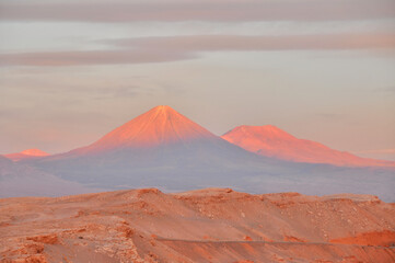 Licancabur stratovolcano on the Bolivia–Chile border in the Central Volcanic Zone of the Andes
