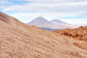 Licancabur stratovolcano on the Bolivia–Chile border in the Central Volcanic Zone of the Andes