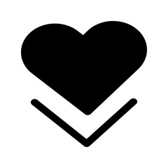 Love icon in a circle, representing harmony, balance, and completeness.