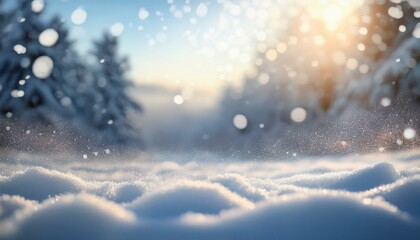 out of focus blurred winter season abstract nature background with lots of bokeh ai generative