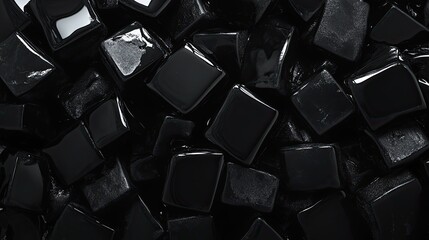Fototapeta premium Ice chunks, crystal and pristine, in front of a dark background