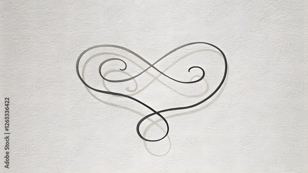 Poster artistic heart shape design abstract art digital graphics minimalist style close-up view love and co