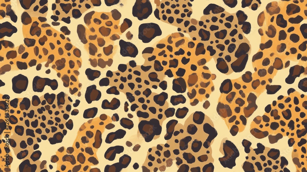 Poster leopard print seamless texture background pattern