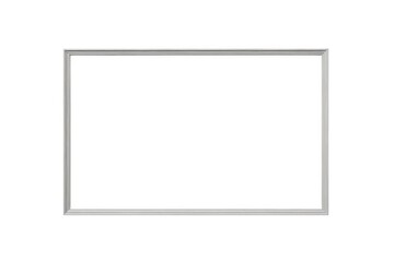 a close up of a white picture frame with a white background