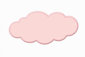 there is a pink cloud with a pink border on a white background