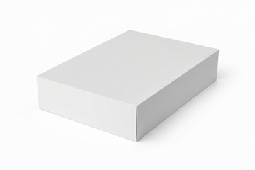 a close up of a white box on a white surface