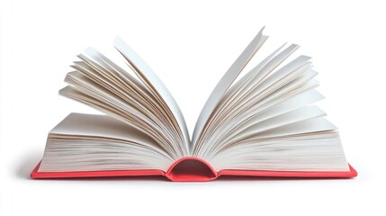 Fototapeta premium Open Red Book With Fanned Pages