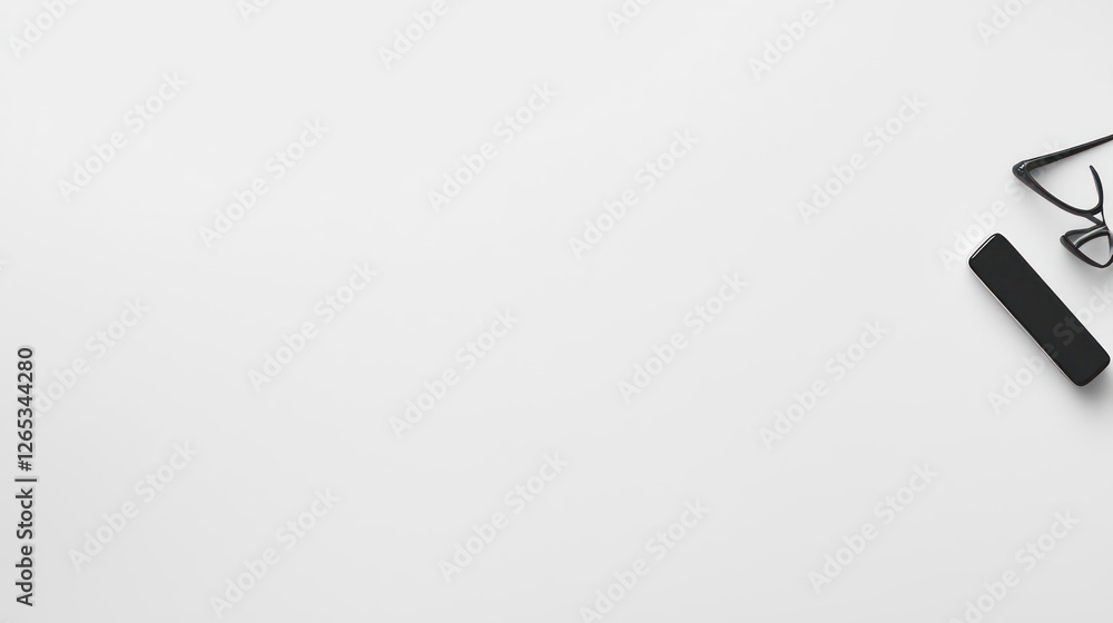 Poster black rectangular object on white background