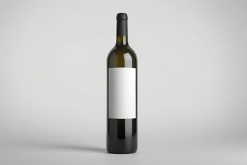 Fototapeta premium a close up of a bottle of wine with a blank label