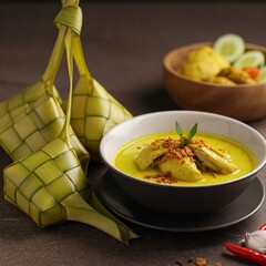 Opor chicken and ketupat for Eid 