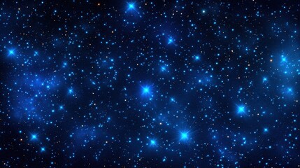 Obraz premium A mesmerizing view of a starry night sky filled with countless stars gleaming in a deep blue cosmos. Perfect for showcasing the beauty and mystery of the universe.