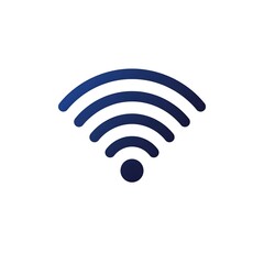 blue wifi signal icon design 