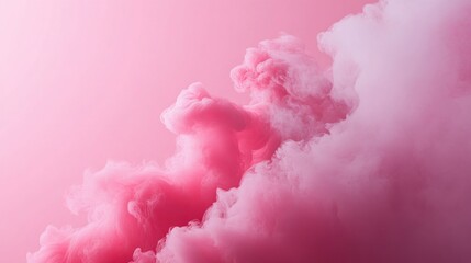 Pink smoke clouds, studio backdrop, design