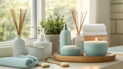 Aromatherapy and Candles: Scented Candles, Diffusers, and Elegant Soap Dispensers for a Relaxing Atmosphere.