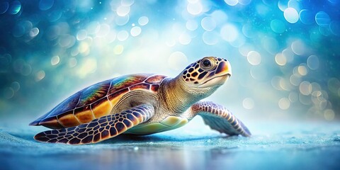 Obraz premium AI-created sea turtle graphic, perfect for white backgrounds.