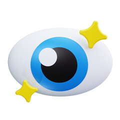 Eye 3d render icons