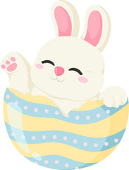 illustration rabbit easter egg