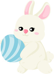 illustration rabbit easter egg