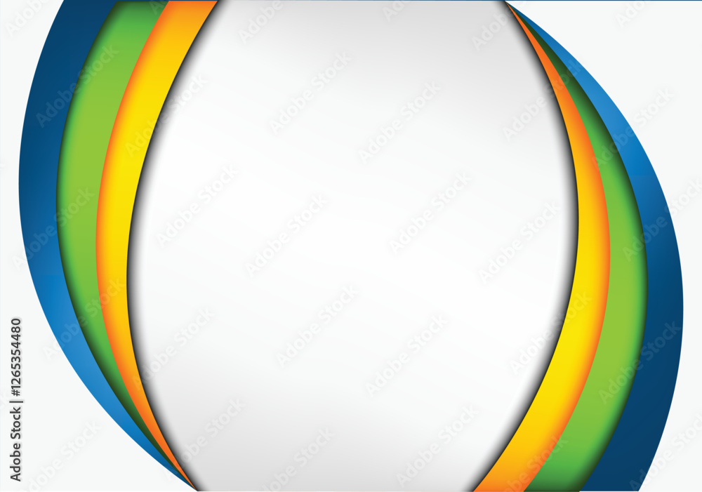 Poster graphic vector curve line overlap background for text and message design
