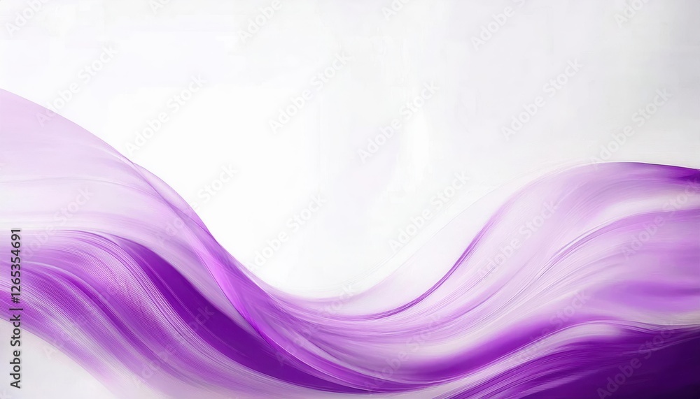 Poster soft purple wave gradient abstract design with flowing lines, smooth texture and light tones for modern decor or background